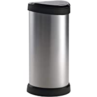 Curver 177729 Touch Papelera- mecanismo de apertura con toque- 40 L- color gris metálico